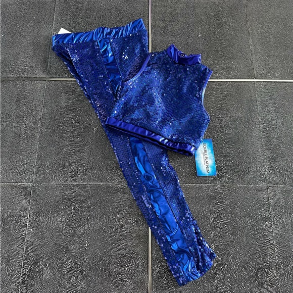 Double Platinum Girls Royal Blue Ankle Length Sequin Leggings. Size I (6/7) NWT - Picture 12 of 12